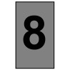 HellermannTyton Ovalgrip Slide-On Cable Marker, Pre-Printed "8", Yellow, Fits 1.8 mm to 6.3 mm Cable 901-10636 906-4729-GY