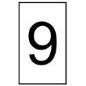 HellermannTyton Ovalgrip Slide-On Cable Marker Black Pre-printed "9" for 1.8 mm to 6.3 mm Cable 901-10637 906-4738-WH