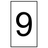 HellermannTyton Ovalgrip Slide-On Cable Marker Black Pre-printed "9" for 1.8 mm to 6.3 mm Cable 901-10637 906-4738-WH