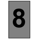 HellermannTyton Ovalgrip Slide-On Cable Marker Black Pre-Printed "8" for 1.8 mm to 6.3 mm Cable 901-10651 906-4779-GY