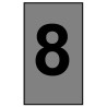 HellermannTyton Ovalgrip Slide-On Cable Marker Black Pre-Printed "8" for 1.8 mm to 6.3 mm Cable 901-10651 906-4779-GY