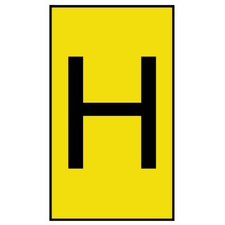 HellermannTyton Ovalgrip Slide-On Cable Marker Black Pre-Printed H Legend Yellow Marker Colour for 1.7 901-10661 906-4842-YE