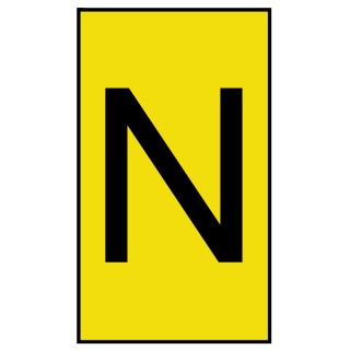 HellermannTyton Ovalgrip Slide-On Cable Marker Black Pre-Printed N for 1.7 to 3.6 mm Cable Yellow 901-10667 906-4864-YE