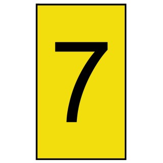 HellermannTyton Ovalgrip Pre-Printed Slide-On Cable Marker Black Legend "7" Yellow Marker for 901-10702 906-4983-YE