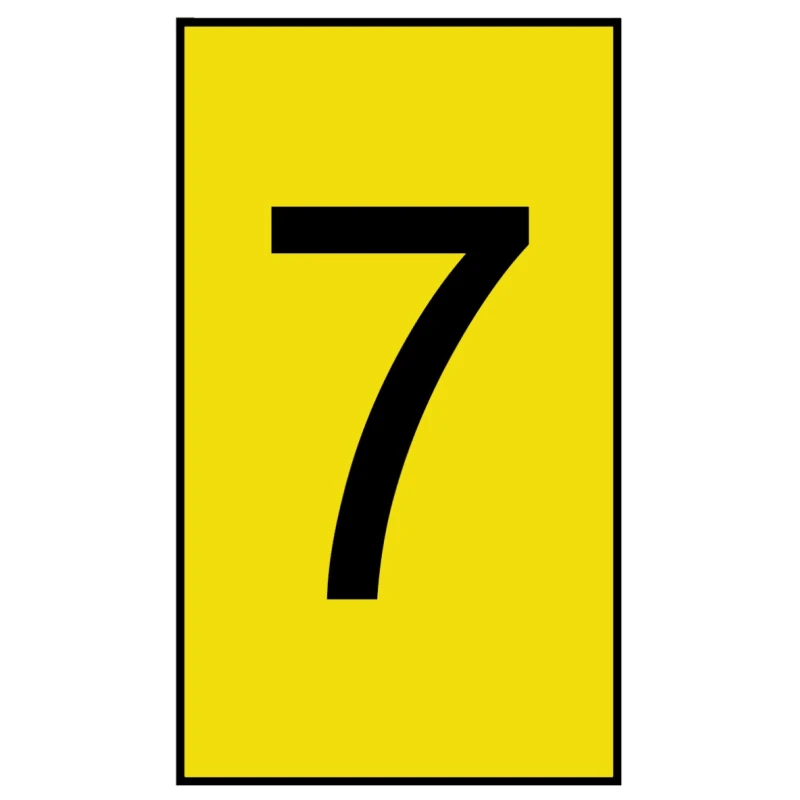 HellermannTyton Ovalgrip Pre-Printed Slide-On Cable Marker Black Legend "7" Yellow Marker for 901-10702 906-4983-YE