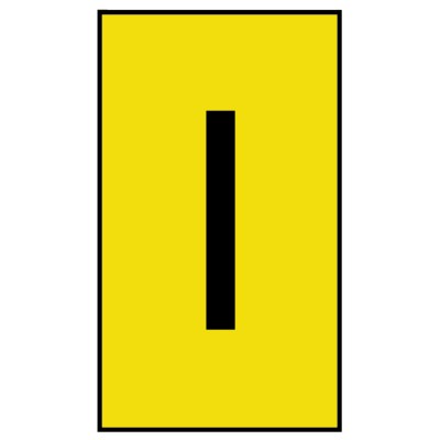 HellermannTyton Ovalgrip Slide-On Cable Marker Black Pre-Printed "I" for 1.7mm to 3.6mm Cable Diameter 901-10662 906-4851-YE