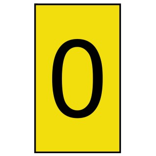 HellermannTyton Ovalgrip Slide-On Cable Marker Pre-Printed 0, Yellow Marker, Black Legend, 1.7-3.6 mm 901-10695 906-4968-YE