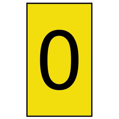 HellermannTyton Ovalgrip Slide-On Cable Marker Pre-Printed 0, Yellow Marker, Black Legend, 1.7-3.6 mm 901-10695 906-4968-YE