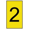HellermannTyton Ovalgrip Slide-On Pre-Printed Cable Marker Black Legend "2" Yellow Marker 3.6 mm Max 901-10697 906-4965-YE