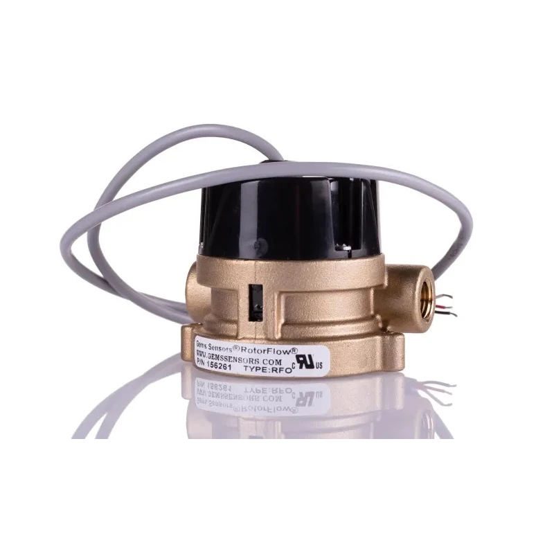 Gems Sensors RFO Series Electronic Flow Sensor Female NPT Thread Sizes 1/2 in, 3/4 in, 9/16-18, 1 in, Maximum Flow 156261