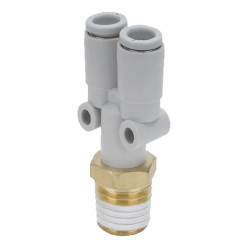 SMC Pneumatic Fitting Brass (Electroless Nickel Plated) POM Nitrile Rubber (NBR) 304 Stainless Steel Polybutylene KQ2U06-02AS