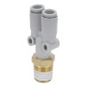 SMC Pneumatic Fitting Brass (Electroless Nickel Plated) POM Nitrile Rubber (NBR) 304 Stainless Steel Polybutylene KQ2U06-02AS