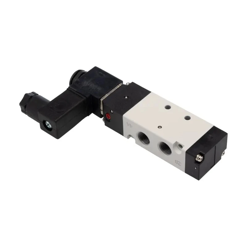 RS PRO Pneumatic Solenoid Valve 5/2 Solenoid Air G 1/8 Port, Die Cast Aluminium Body, 24 V DC, 2.9 W Power 907-6374