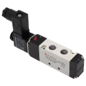 RS PRO Pneumatic Solenoid Valve 5/2 Solenoid Air G 1/8 Port, Die Cast Aluminium Body, 24 V DC, 2.9 W Power 907-6374