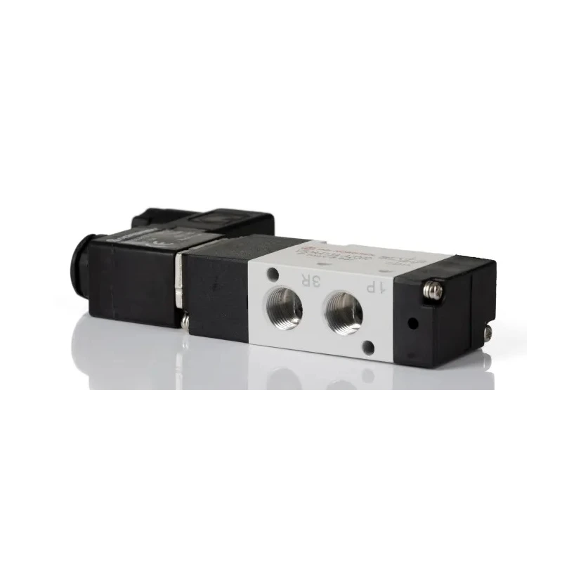 RS PRO Pneumatic Solenoid Valve 3/2 Function G 1/8 Port 24V DC 2.9W Die Cast Aluminium Body 907-6384