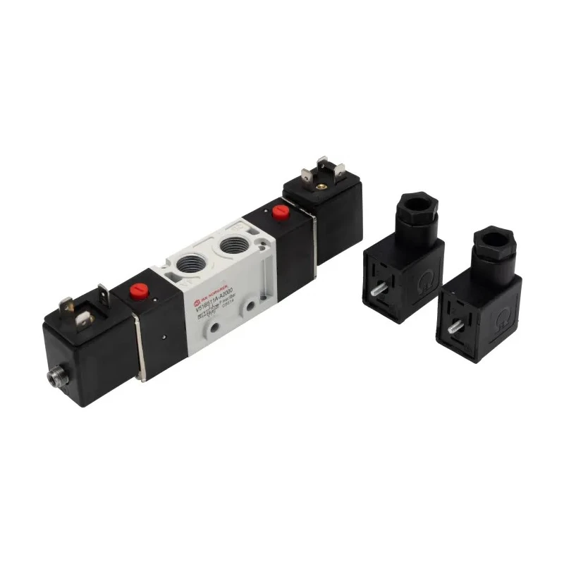RS PRO Pneumatic Solenoid Valve 5/2, G 1/4, 24V DC, Die Cast Aluminium Body 2W Power 1020 L/min Flow Rate 8 Bar 907-6380