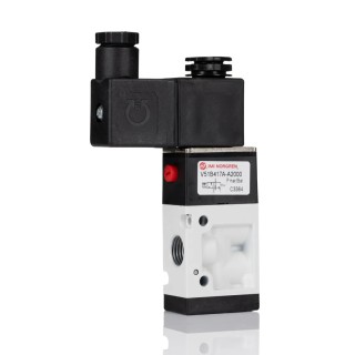 RS PRO Pneumatic Solenoid Valve 3/2 Solenoid/Spring G 1/4 in, 24V DC, 2W, Die Cast Aluminium Body 907-6393