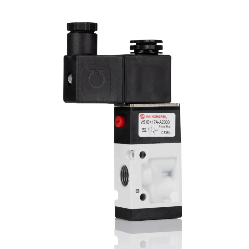 RS PRO Pneumatic Solenoid Valve 3/2 Solenoid/Spring G 1/4 in, 24V DC, 2W, Die Cast Aluminium Body 907-6393