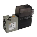 SMC Pneumatic 3/2 Solenoid/Spring Valve with Metric M5 x 0.8 Port Size, Body Ported, 24V dc, Die Cast Zinc Body VZ100