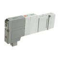 SMC Pneumatic Solenoid Valve 5 Port Plug-in Mount 4/3 NC Double Solenoid 24V dc Die Cast Aluminium SV1000 