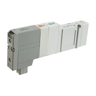 SMC Pneumatic Solenoid Valve 5 Port Plug-in Mount 4/3 NC Double Solenoid 24V dc Die Cast Aluminium SV1000