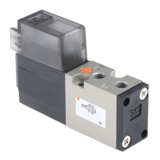 SMC Pneumatic Solenoid Valve Pilot Metric 24V DC 0.7 Mpa 81NL/min Die Cast Zinc VZ1000