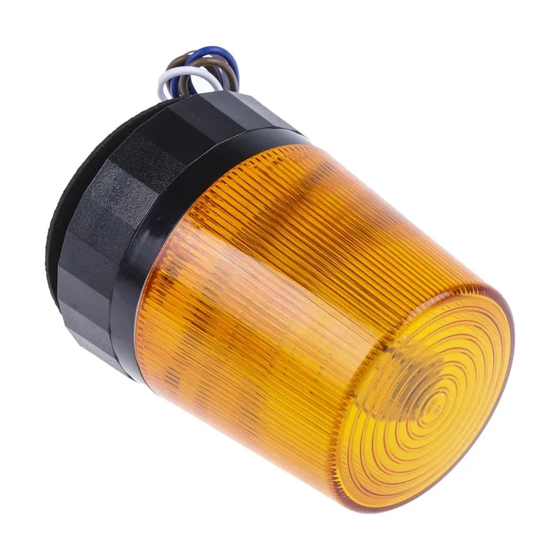 RS PRO Amber Beacon 230V AC Flashing LED Bulb IP67 4 x 4W LEDs Height 95mm Model 907-5996