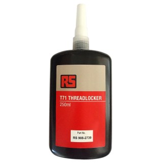 RS PRO Threadlocking Adhesive Red 250 ml Bottle, 24 h Cure Time 908-2739