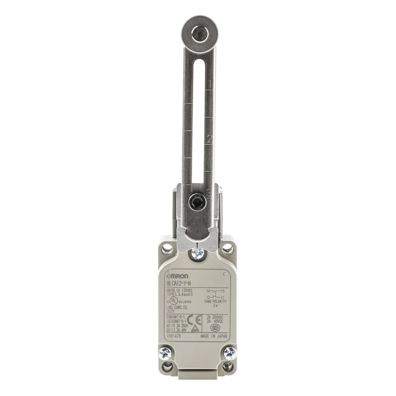 Omron WL Series Roller Lever Limit Switch, SPST, IP67 Aluminium Housing 500V AC 10A WLCA12-Y-N
