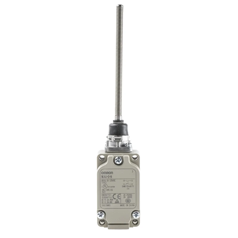 Omron WL Series Coil Spring Limit Switch SPST 10A 500V AC IP67 Aluminium Housing 