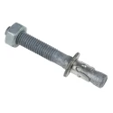 RS PRO Carbon Steel Galvanised Through Anchor Bolt M10 Thread Size, 80 mm Length, 10 mm Drill Diameter 908-6696