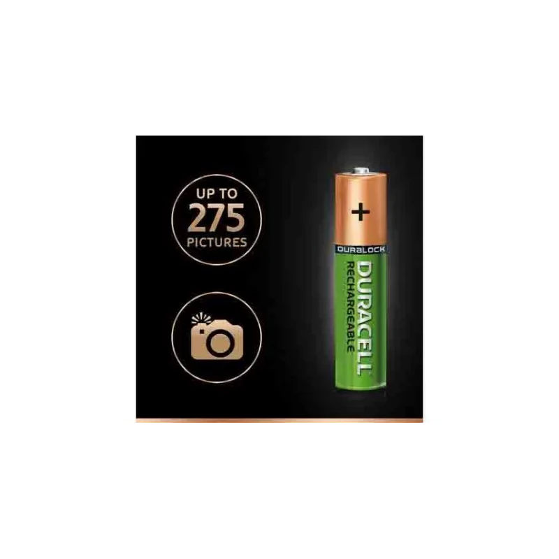 Duracell Recharge Ultra NiMH Rechargeable AA Battery 1.2 V, 2.40 Ah, Pack of 4 5000394047587