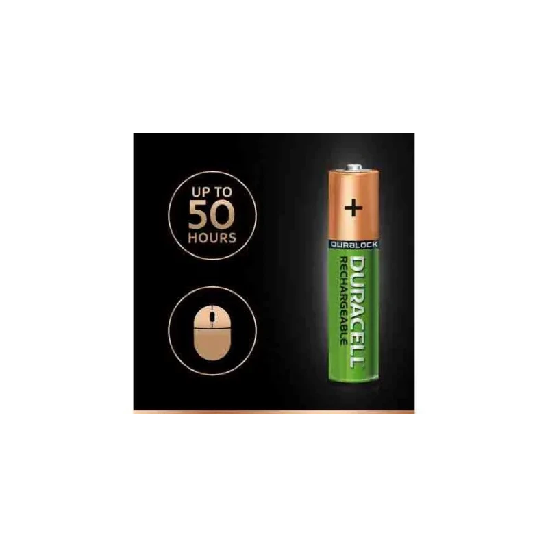 Duracell Recharge Ultra NiMH Rechargeable AA Battery 1.2 V, 2.40 Ah, Pack of 4 5000394047587