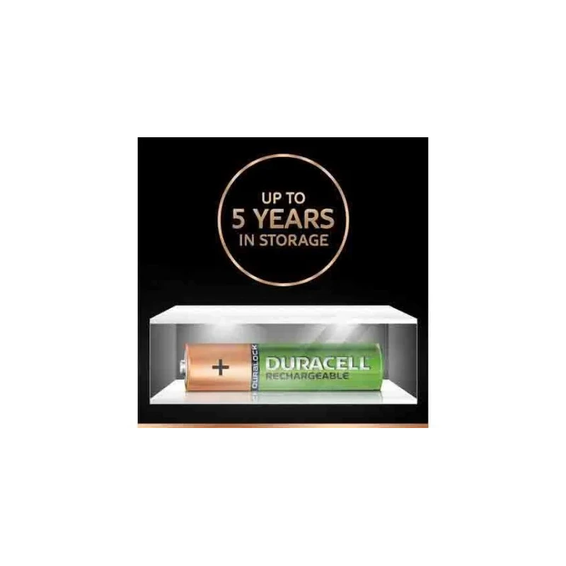 Duracell Recharge Ultra NiMH Rechargeable AA Battery 1.2 V, 2.40 Ah, Pack of 4 5000394047587