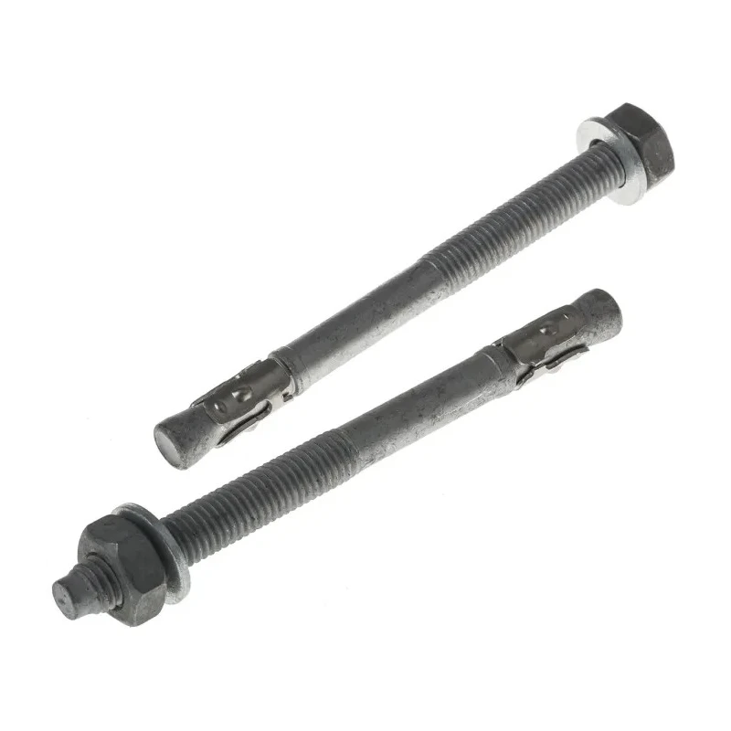 RS PRO Carbon Steel Galvanised Through Anchor Bolt M10 x 125 mm Black Zinc Plated 908-6700