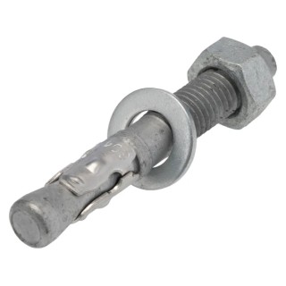 RS PRO Carbon Steel Galvanised Through Anchor Bolt M12 x 85 mm 12 mm Thread 908-6703
