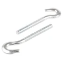 RS PRO Carbon Steel Forged Hook Anchor Bolt M10 Thread Size, 116 mm Length, 10 mm Drill Diameter, Black Zinc Plated 908-6775