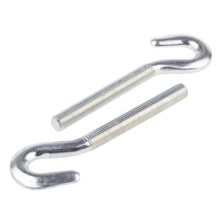 RS PRO Carbon Steel Forged Hook Anchor Bolt M12 Thread Size 12 mm Drill Diameter 146 mm Length 908-6779