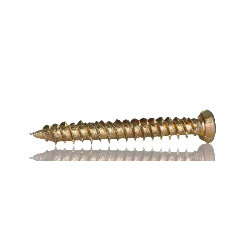 RS PRO Carbon Steel Zinc Plated Concrete Screw M6 x 60 mm 20 mm Fixing Thickness Hardened & Heat Treated 908-6832