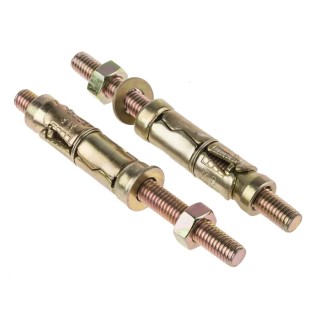 RS PRO Carbon Steel Shield Anchor Projecting Bolt Thread Size M8 Length 50mm Drill Diameter 14mm Zinc Plated 908-6864