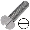 RS PRO Slot Countersunk Steel Machine Screw M3 16 mm Passivated Zinc Plated 908-7371