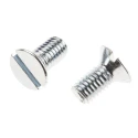 RS PRO Slot Countersunk Steel Machine Screw M5 10mm Length Passivated Zinc Plated Finish 908-7413
