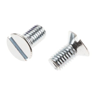 RS PRO Slot Countersunk Steel Machine Screw M5 10mm Length Passivated Zinc Plated Finish 908-7413