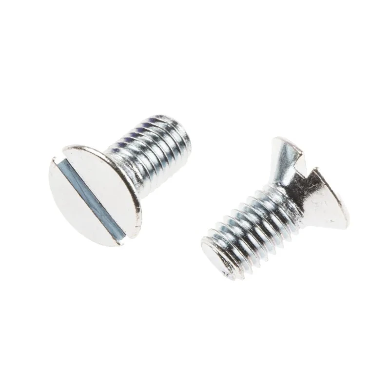RS PRO Slot Countersunk Steel Machine Screw M5 10mm Length Passivated Zinc Plated Finish 908-7413