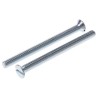 RS PRO Slot Countersunk Steel Machine Screw M4 50 mm Passivated Zinc Plated 908-7419