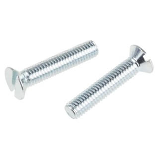 RS PRO Slot Countersunk Steel Machine Screw 30 mm M6 908-7435