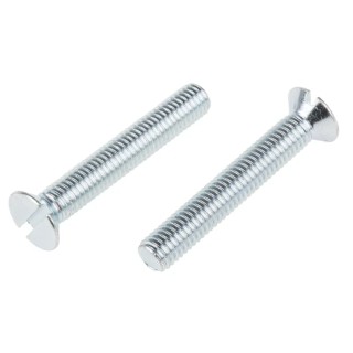 RS PRO Slot Countersunk Steel Machine Screw M8 50 mm Length Passivated Zinc Plated 908-7469