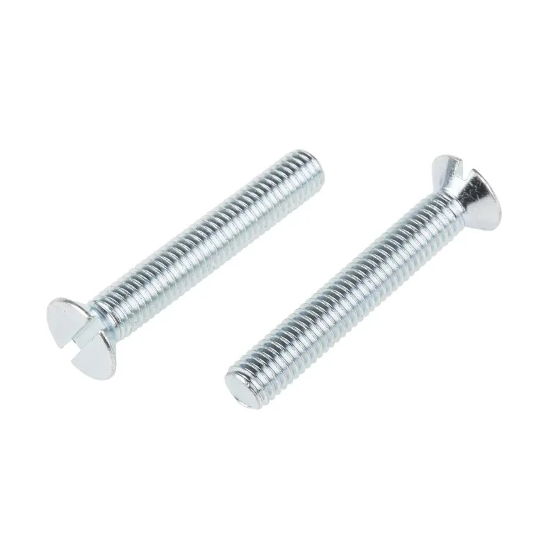 RS PRO Slot Countersunk Steel Machine Screw M8 50 mm Length Passivated Zinc Plated 908-7469