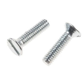 RS PRO Slot Countersunk Steel Machine Screw 10 mm M2.5 908-7356