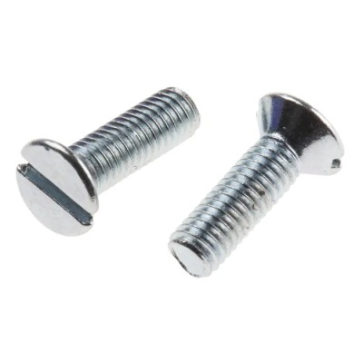 RS PRO Slot Countersunk Steel Machine Screw M3 Thread Length 10 mm 908-7362